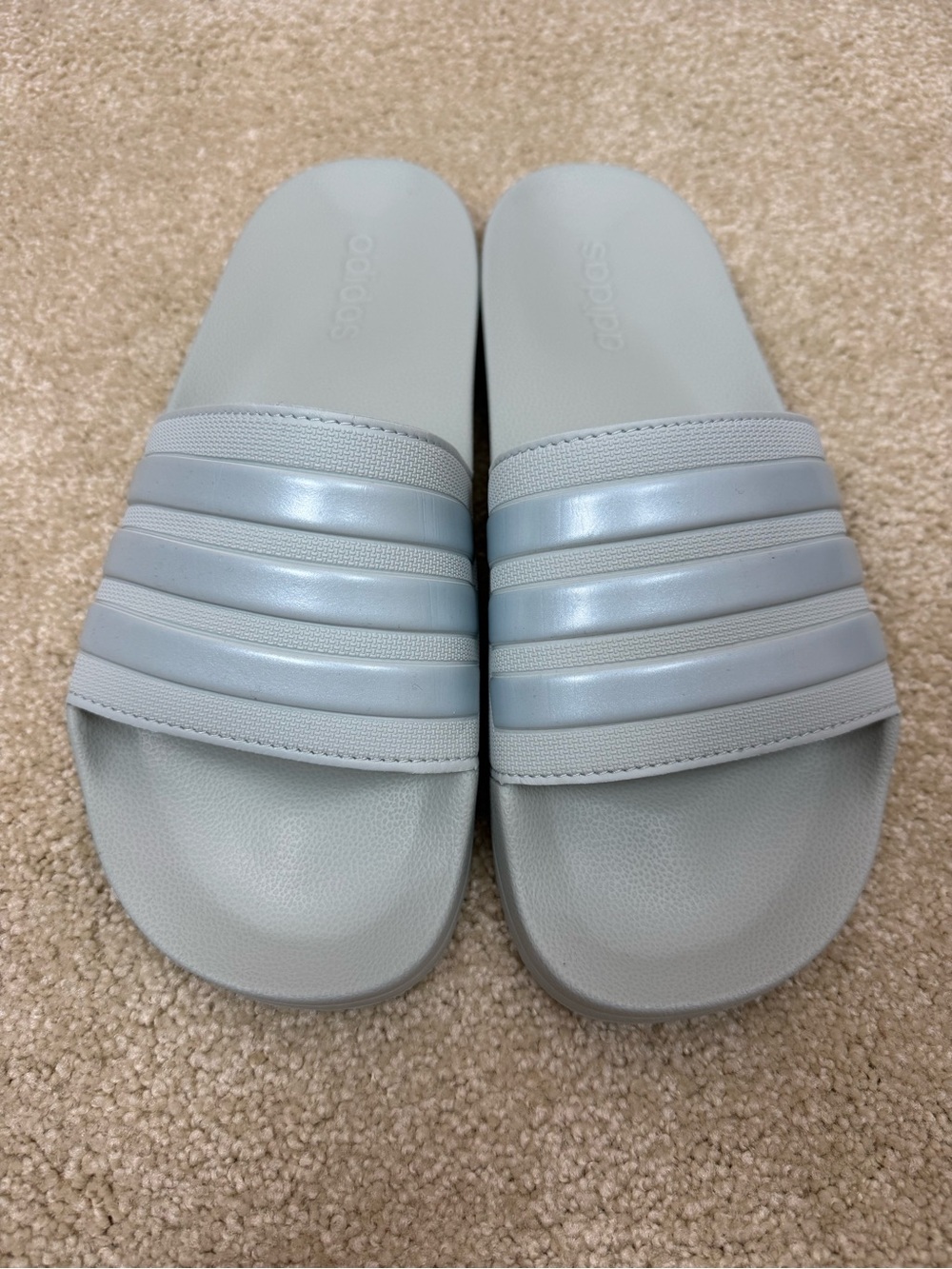 ADIDAS | men’s 10 women’s 11 Adilette Slide shower shoe sandal blue gray